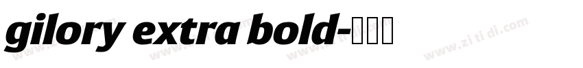 gilory extra bold字体转换